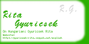 rita gyuricsek business card